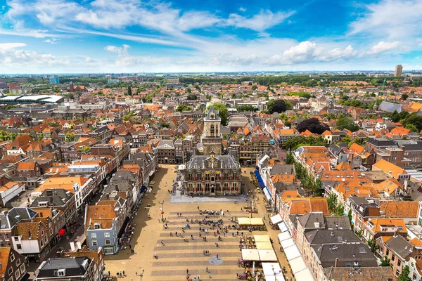 Panoramautsikt över Delft — Stockfoto