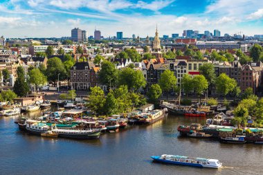 amsterdam'ın panoramik manzarasını