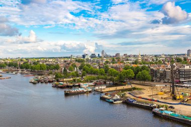 amsterdam'ın panoramik manzarasını