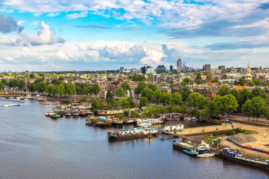 amsterdam'ın panoramik manzarasını