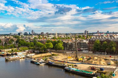 amsterdam'ın panoramik manzarasını