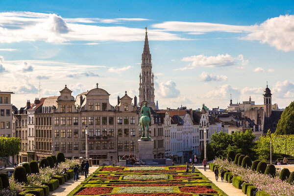 Cityscape of Brussels in day