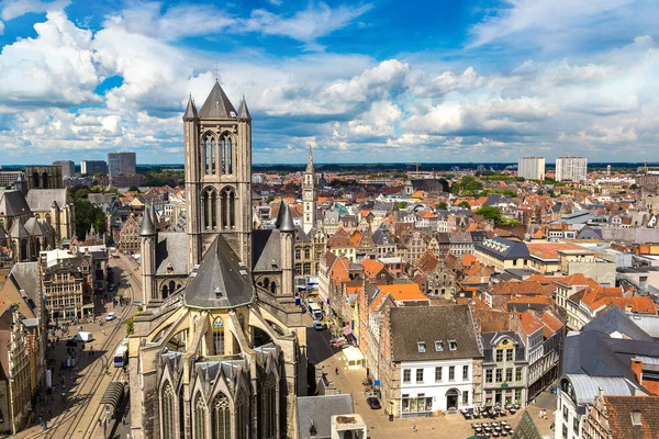 Vista aerea panoramica di Gent — Foto Stock