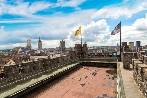 Castelo medieval Gravensteen in Gent — Fotografia de Stock