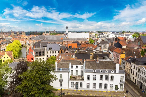 Vista aérea panorâmica de Gent — Fotografia de Stock