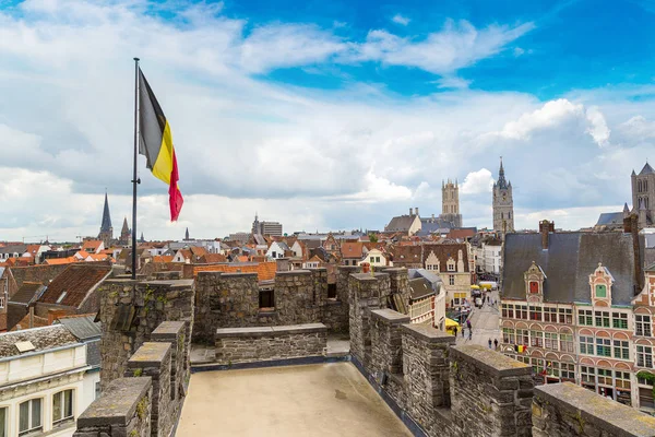 Gent Ortaçağ Kalesi gravensteen — Stok fotoğraf