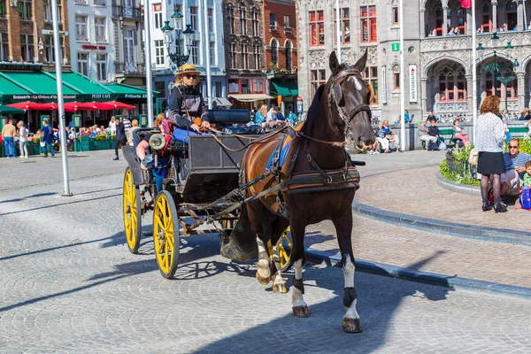 Μεταφορά άλογο, στην πλατεία αγοράς — Φωτογραφία Αρχείου