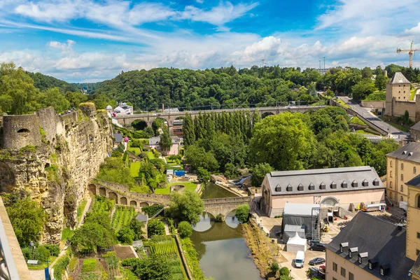 Vista aérea panorámica de Luxemburgo —  Fotos de Stock