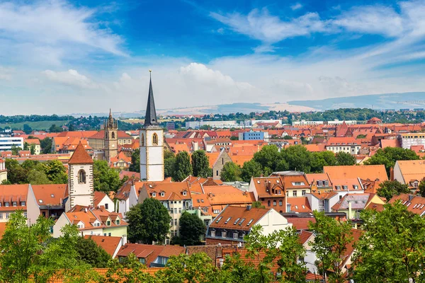 Panoramisch luchtfoto van Erfurt — Stockfoto