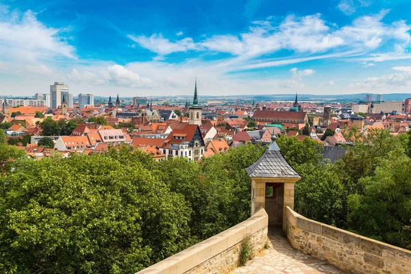 Uitzicht vanaf Fort Petersberg op Erfurt — Stockfoto