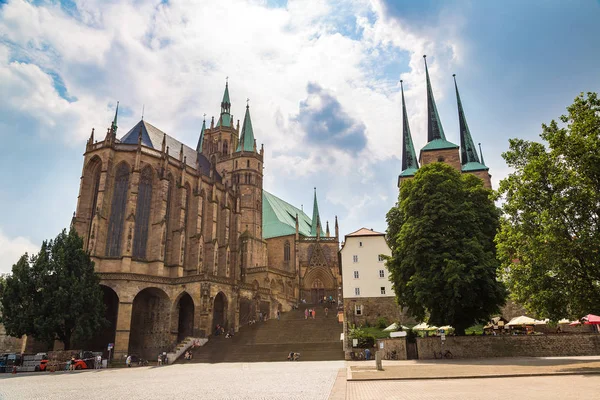 La Catedral de Erfurt — Foto de Stock