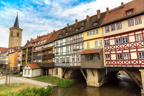 Міст Kramerbrucke в Ерфурт — стокове фото