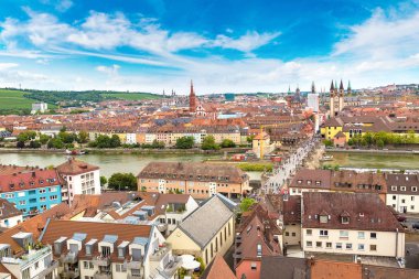 Wurzburg panoramik havadan görünümü