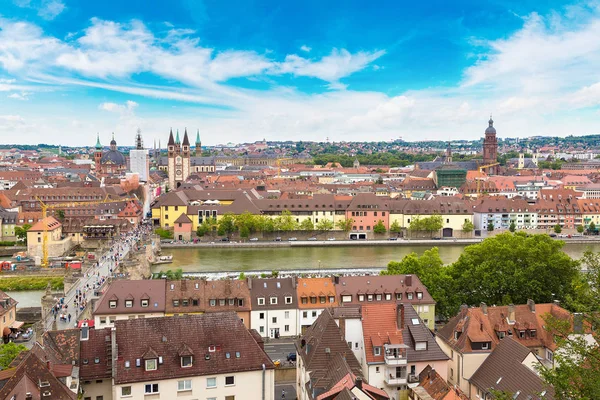 Panorama Flygfoto över Würzburg — Stockfoto
