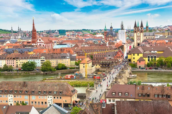 Панорамний вид з Вюрцбурга — стокове фото