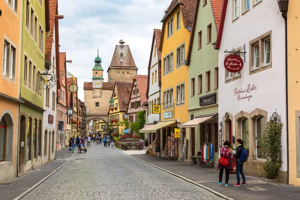 Medieval street in Rothenburg — Stock Photo, Image