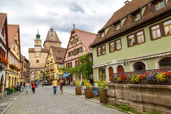 Середньовічні вулиці в Rothenburg — стокове фото