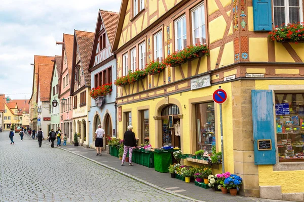 Середньовічні вулиці в Rothenburg — стокове фото