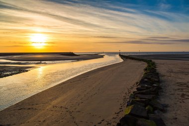İskele ve deniz feneri Trouville ve Deauville