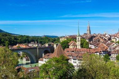 Panoramic airview of Bern  clipart