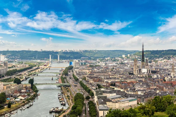 Panorama Flygfoto över Rouen — Stockfoto