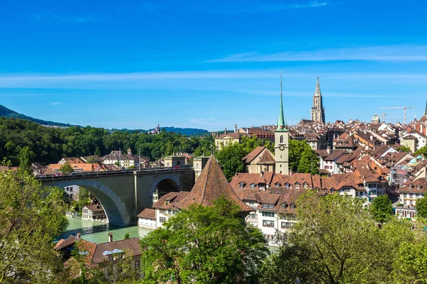 Panorámás airview Bern — Stock Fotó