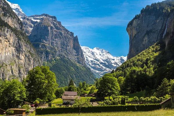 Valle de Lauterbrunnen en Suiza —  Fotos de Stock