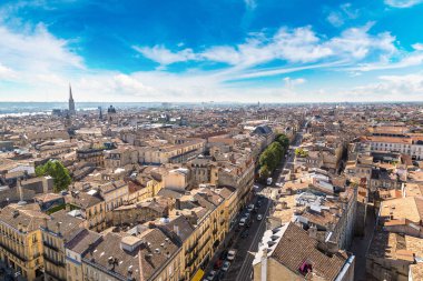 Panoramic aerial view of Bordeaux clipart