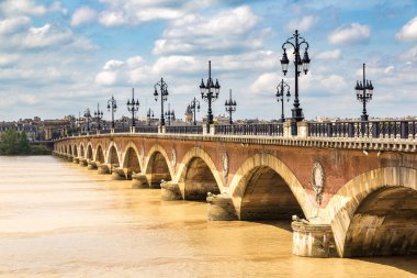 Pont de pierre in Bordeaux clipart
