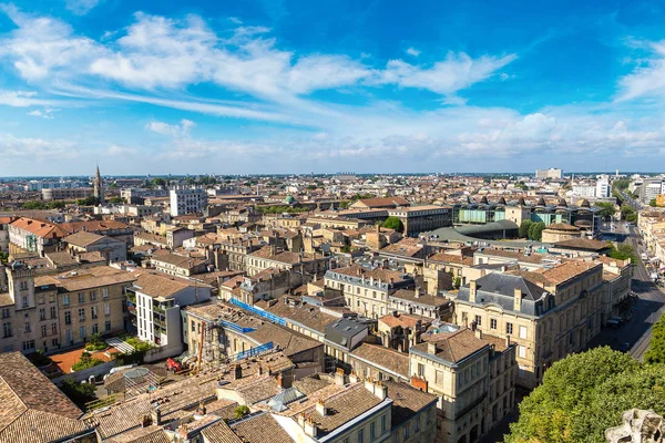 Panoramiczny widok z lotu ptaka z Bordeaux — Zdjęcie stockowe