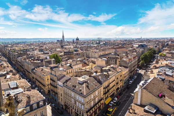 Panoramiczny widok z lotu ptaka z Bordeaux — Zdjęcie stockowe