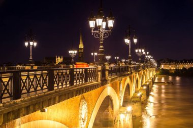 Pont de pierre in Bordeaux clipart
