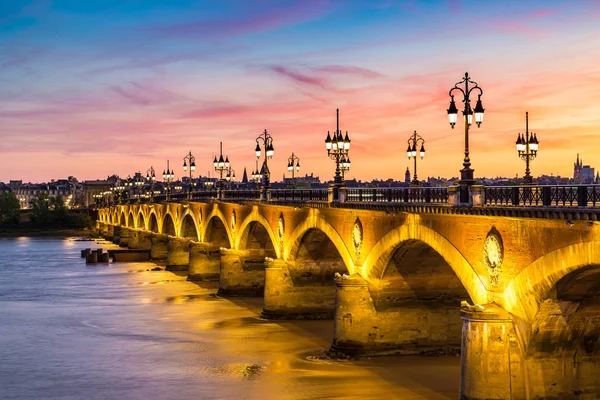 Pont de Pierre Bordeaux — Stok fotoğraf