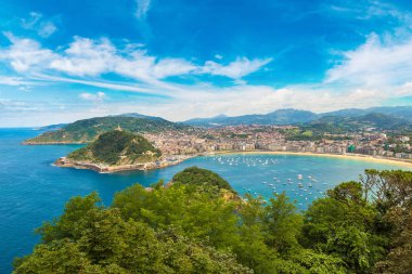 San Sebastian panoramik havadan görünümü
