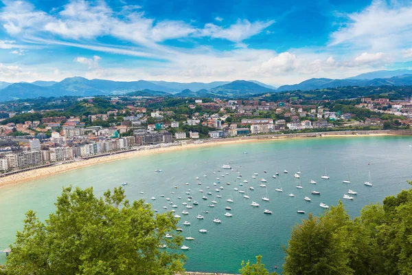 Vista aérea panorámica de San Sebastián — Foto de Stock