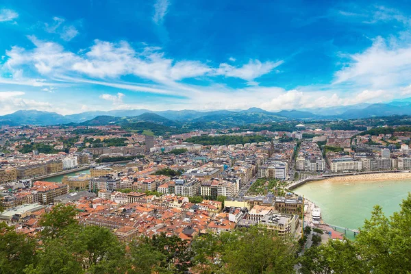 Vista aérea panorámica de San Sebastián — Foto de Stock