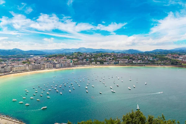 Vista aérea panorámica de San Sebastián — Foto de Stock