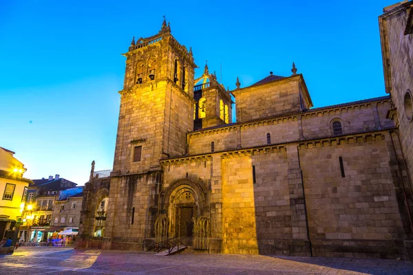 Cathédrale de Braga la nuit — Photo
