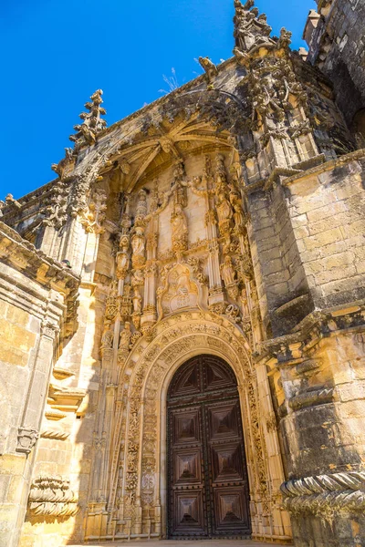 Puerta manuelina del Convento de Cristo — Foto de Stock