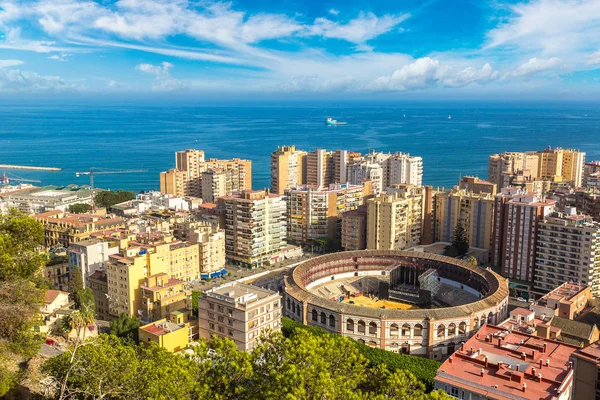 Malaga panoramik manzaralı — Stok fotoğraf