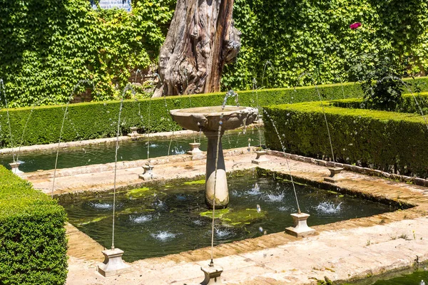 在阿罕布拉宫的喷泉 — 图库照片