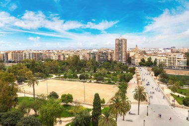 Valencia Turia bahçelerinde