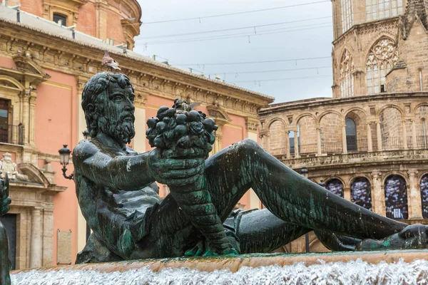 Square of Saint Mary's and fountain — Stock Photo, Image