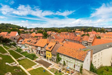 Bir Quedlinburg panoramik görünüm