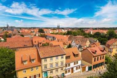 Bir Quedlinburg panoramik görünüm