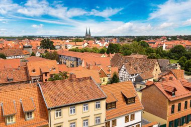 Bir Quedlinburg panoramik görünüm