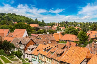Bir Quedlinburg panoramik görünüm