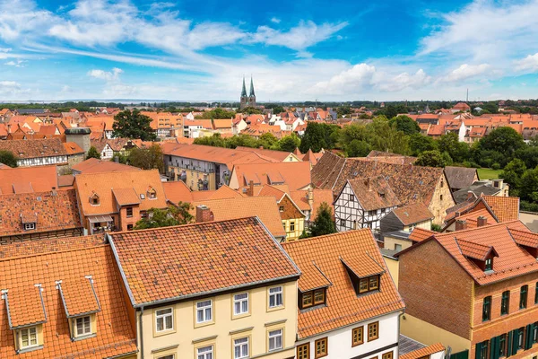 Panoramautsikt över Quedlinburg — Stockfoto