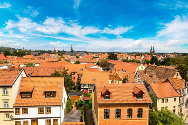 Bir Quedlinburg panoramik görünüm — Stok fotoğraf