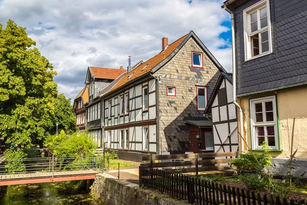 Історичний вулиці в місті Goslar — стокове фото